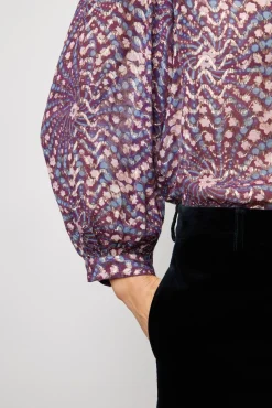 Chemise A Imprime Et Lurex Parme - Akris<Gerard Darel Fashion