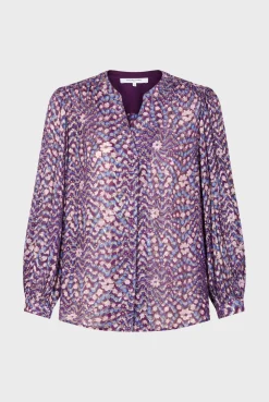Chemise A Imprime Et Lurex Parme - Akris<Gerard Darel Fashion