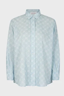 Chemise A Monogramme Bleu Ciel - Clyde<Gerard Darel Clearance