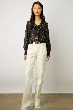 Chemise A Pois En Crepe Marine - Apolline<Gerard Darel Online