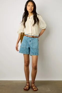 Chemise Brodee En Coton Ecru Ecru - Narin<Gerard Darel New