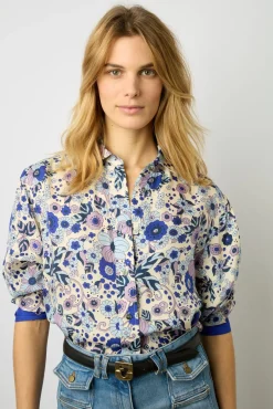 Chemise En Soie Melangee Naturel - Anouk<Gerard Darel Best