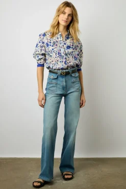 Chemise En Soie Melangee Naturel - Anouk<Gerard Darel Best