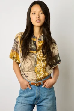 Chemise En Voile De Coton Ocre - Nerea<Gerard Darel Sale