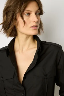 Chemise Militaire En Coton Noir - Acacia<Gerard Darel Fashion