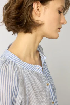 Chemise Mix De Rayures Naturel - Aliana<Gerard Darel Clearance