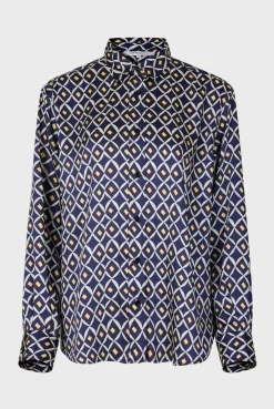 Chemise Satinee Imprimee Encre - Anae<Gerard Darel Discount