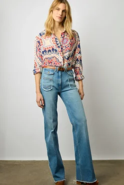 Chemise Satinee Imprimee Naturel - Alyssa<Gerard Darel Best