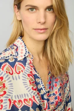 Chemise Satinee Imprimee Naturel - Alyssa<Gerard Darel Best