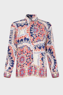 Chemise Satinee Imprimee Naturel - Alyssa<Gerard Darel Best