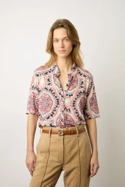 Chemisette En Coton Imprime Ecru - Mirka<Gerard Darel Outlet