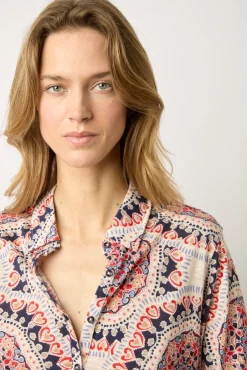 Chemisette En Coton Imprime Ecru - Mirka<Gerard Darel Outlet