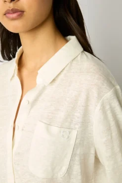 Chemisette En Lin Ecru - Mylene<Gerard Darel Clearance