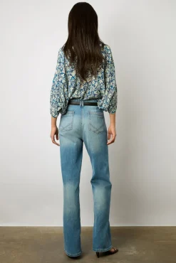 Chemisette Fluide A Imprime Indigo - Ashe<Gerard Darel Discount