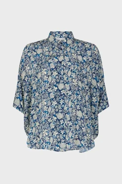 Chemisette Fluide A Imprime Indigo - Ashe<Gerard Darel Discount
