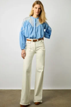Chemise Voile De Coton Bleu Ocean - Ainara<Gerard Darel Best