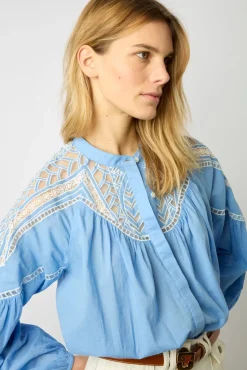 Chemise Voile De Coton Bleu Ocean - Ainara<Gerard Darel Best