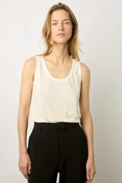 Debardeur En Lin Uni Ecru - Margot<Gerard Darel Outlet