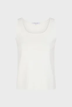 Debardeur En Microfibre Blanc - Lara<Gerard Darel Clearance