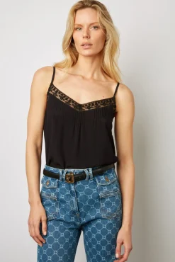 Debardeur En Soie Et Dentelle - Clara<Gerard Darel New