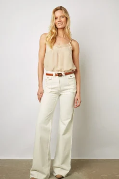 Debardeur En Soie Et Dentelle - Clara<Gerard Darel Discount