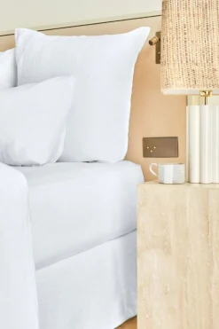 Drap Housse En Lin Lave - Blanc<Gerard Darel Best
