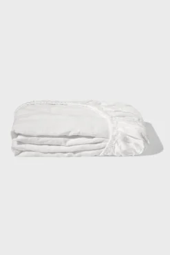 Drap Housse En Lin Lave - Blanc<Gerard Darel Best