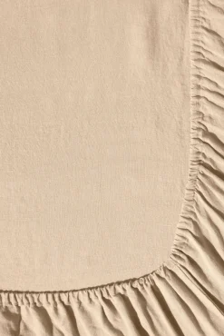 Drap Housse En Lin Lave - Brun Clair<Gerard Darel Hot