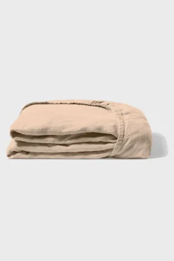 Drap Housse En Lin Lave - Brun Clair<Gerard Darel Hot