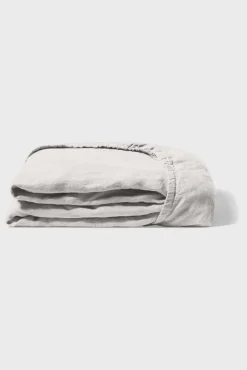 Drap Housse En Lin Lave - Gris Perle<Gerard Darel Outlet