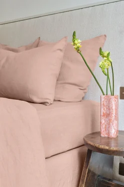 Drap Housse En Lin Lave - Rose Ancien<Gerard Darel Sale