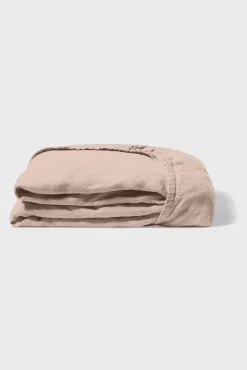 Drap Housse En Lin Lave - Rose Ancien<Gerard Darel Sale