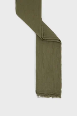 Foulard En Gaze De Coton Kaki - Philae<Gerard Darel Hot