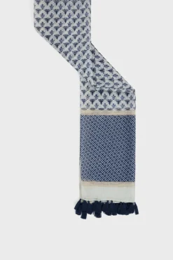 Foulard En Soie A Pompons Indigo - Pauline<Gerard Darel Online