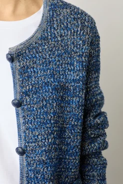 Gilet En Coton Tweed Marine - Liliana<Gerard Darel Outlet