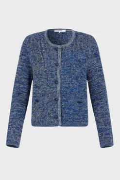 Gilet En Coton Tweed Marine - Liliana<Gerard Darel Outlet