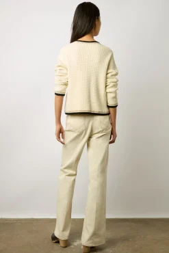 Gilet En Crochet Effet Tweed Ecru - Loeve<Gerard Darel Hot