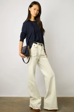 Gilet En Laine Merinos Marine - Lyane<Gerard Darel Hot