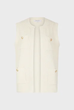 Gilet Long Sans Manche Ecru - Lizzie<Gerard Darel Outlet