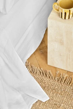Grand Drap Plat En Lin Lave - Blanc<Gerard Darel Discount