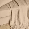 Grand Drap Plat En Lin Lave - Brun Clair<Gerard Darel New