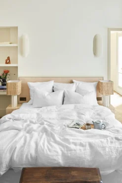 Housse De Couette En Lin Lave - Blanc<Gerard Darel Fashion