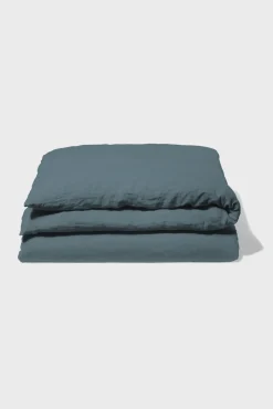 Housse De Couette En Lin Lave - Bleu De Nuit<Gerard Darel Sale