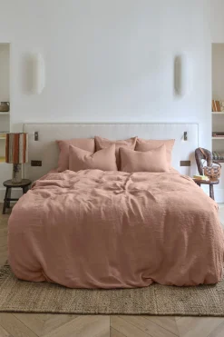 Housse De Couette En Lin Lave - Rose Ancien<Gerard Darel Sale
