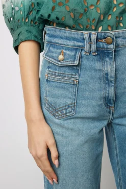 Jean Flare -Anna Femme Bleu Jean Flare -Anna<Gerard Darel Discount