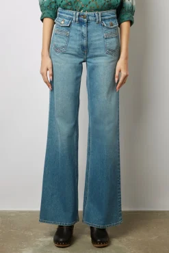 Jean Flare -Anna Femme Bleu Jean Flare -Anna<Gerard Darel Discount