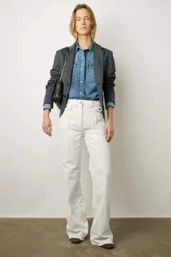 Jean Flare Ecru A Franges Ecru - Anna<Gerard Darel New