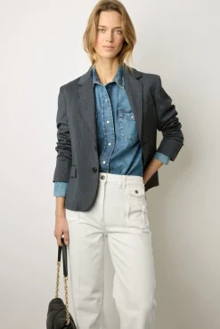 Jean Flare Ecru A Franges Ecru - Anna<Gerard Darel New