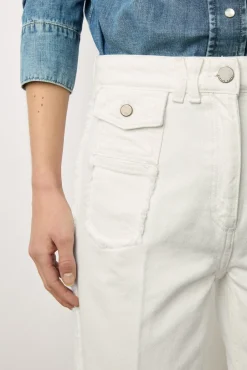Jean Flare Ecru A Franges Ecru - Anna<Gerard Darel New