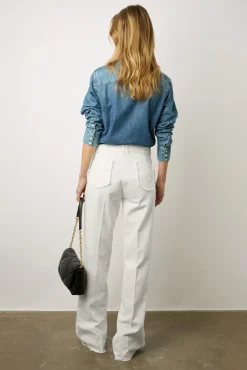 Jean Flare Ecru A Franges Ecru - Anna<Gerard Darel New